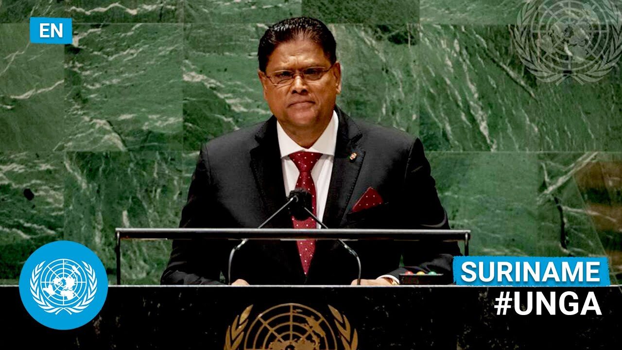 Suriname President Addresses United Nations General Debate, 76th Session